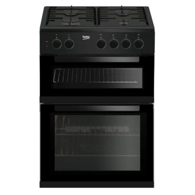 Beko KDG611K 60cm Double Oven Gas Cooker in Black